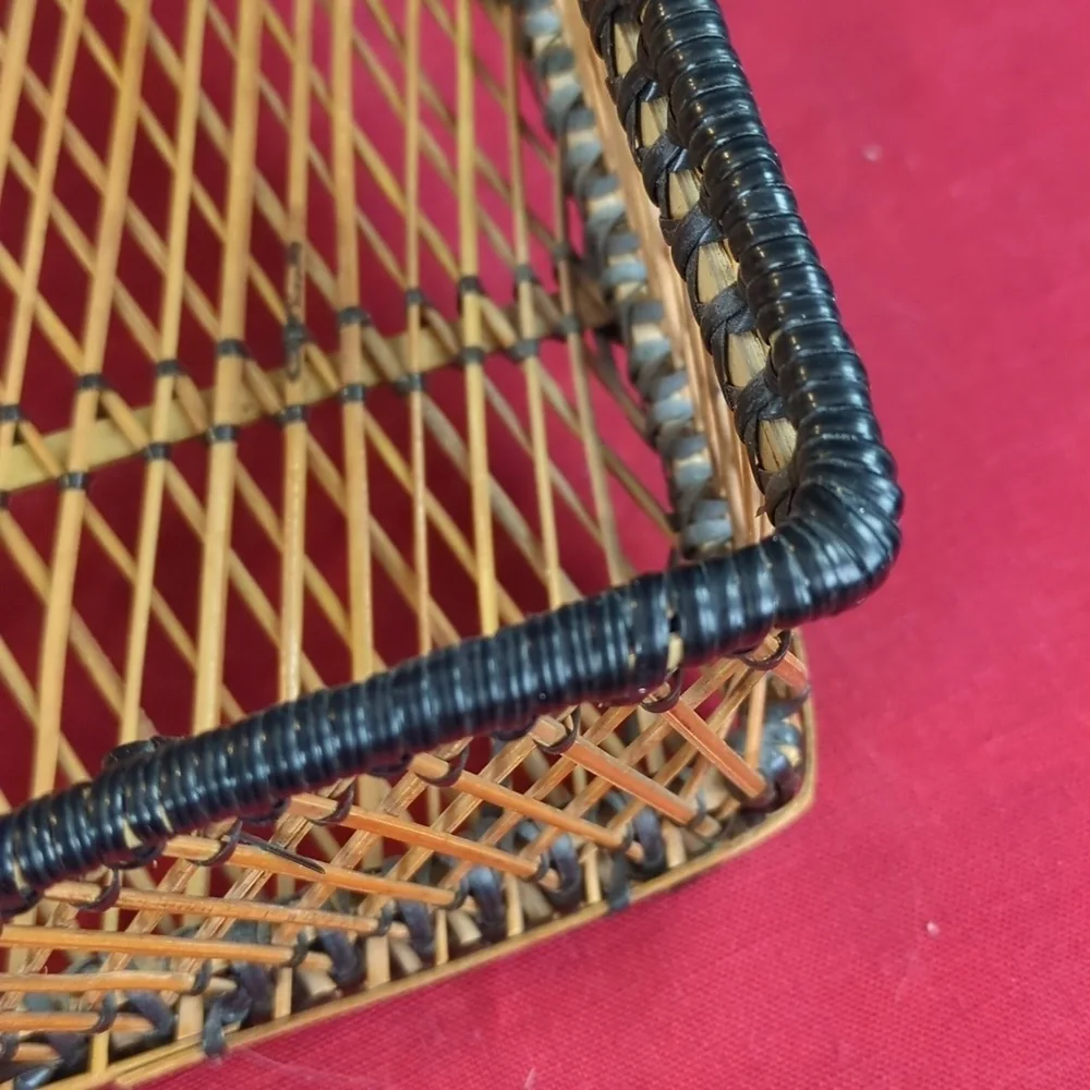 Vintage Cane & Wicker Basket